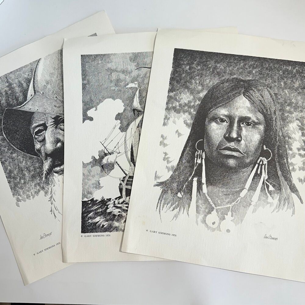 Vintage 1976 Gary Simmons Set of 3 prints